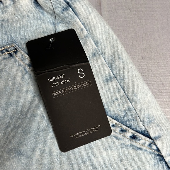 NWT - American Bazi - Paperbag Denim Shorts - Size Small - Picture 5 of 10